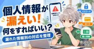 個人情報漏えいの通知と対応を整理した効率家ラボのアイキャッチ